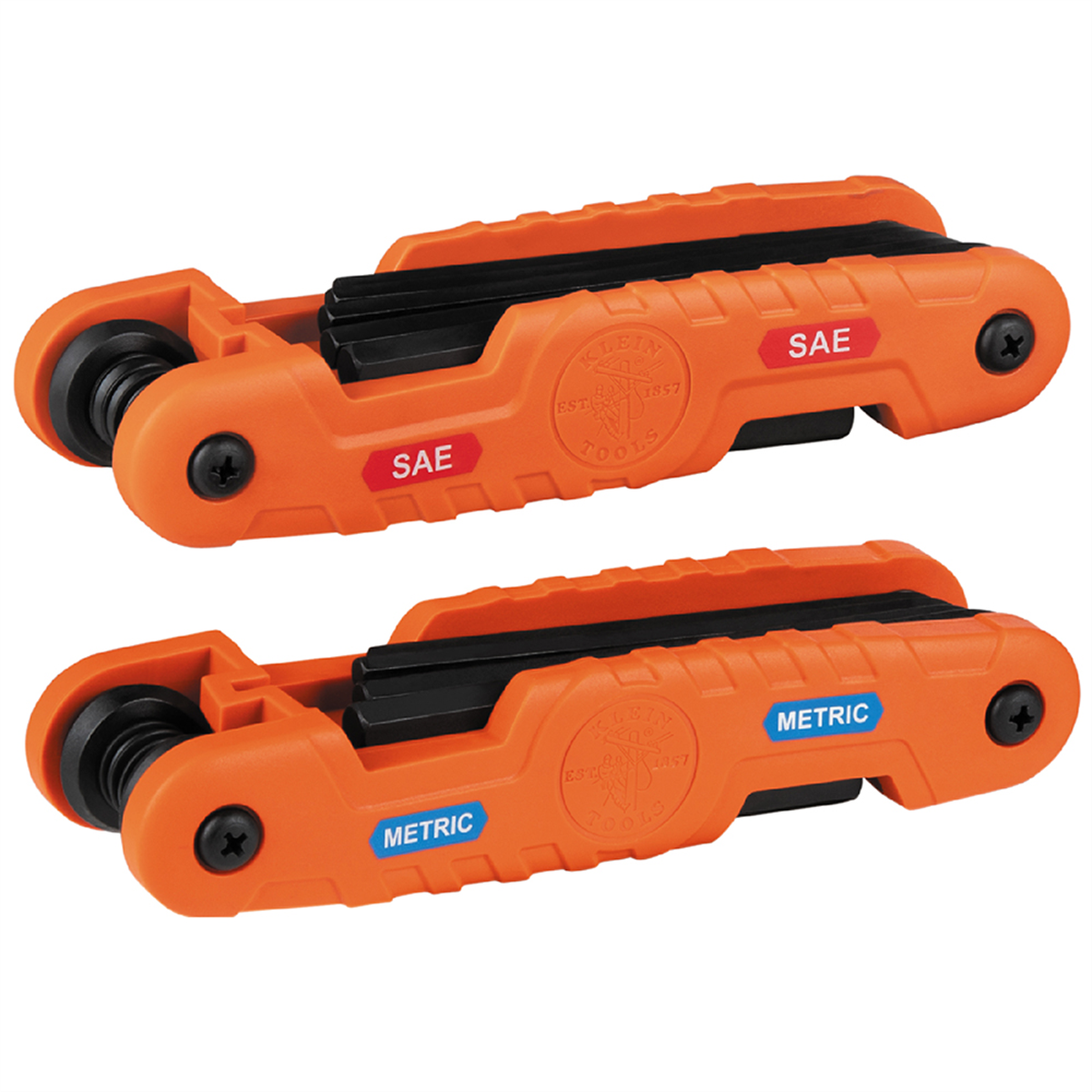 Klein Tools Pro Folding Hex Key Set, 10-Key, Metric Sizes