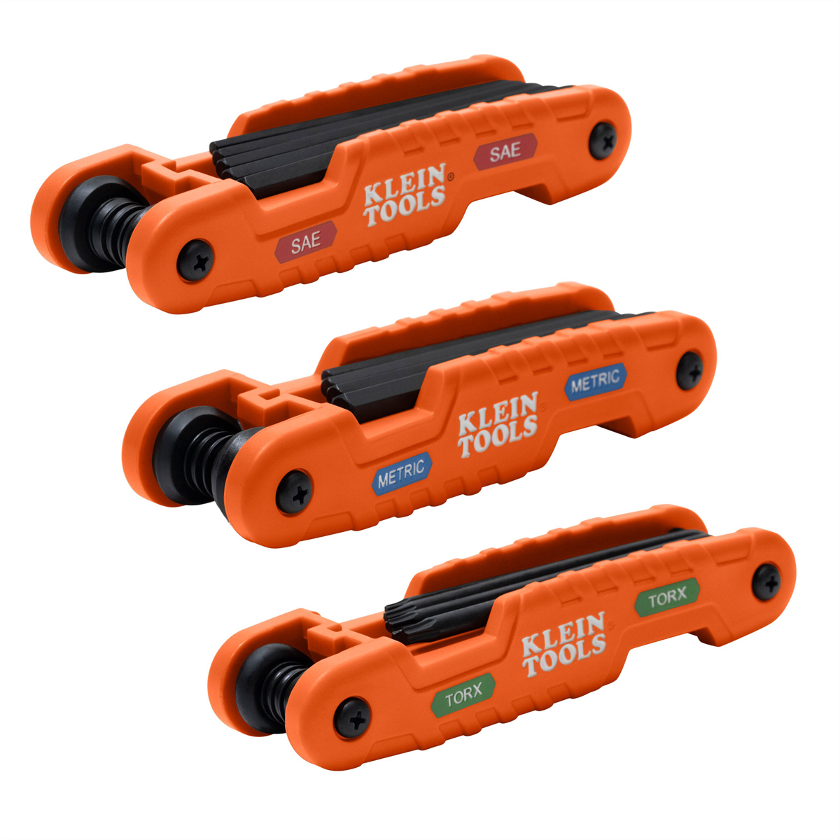 Klein Tools Pro Folding Hex Key Set, 10-Key, TORX&reg; Sizes