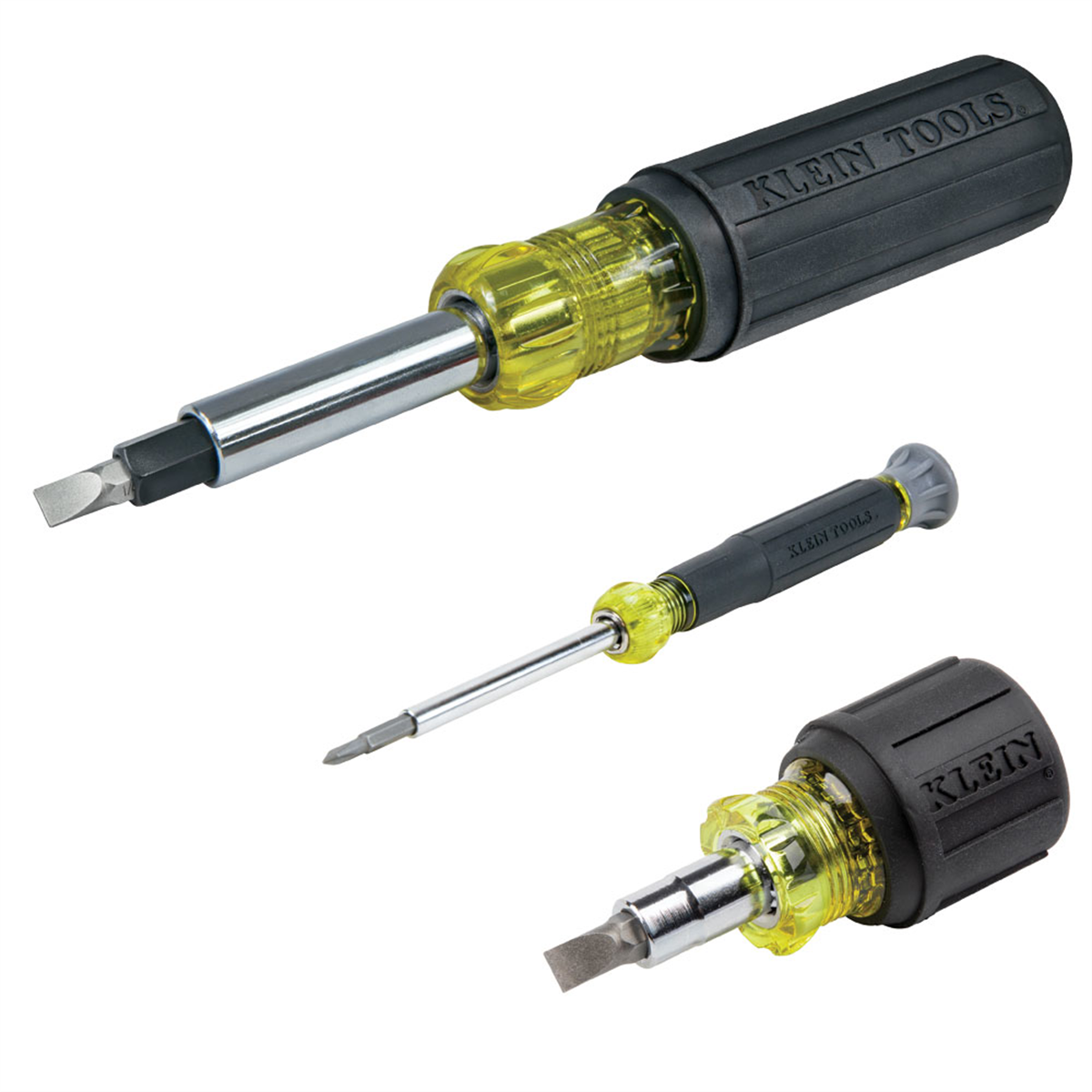 Klein Tools Screwdriver Set, Slotted, Phillips and Square, 5-Piece