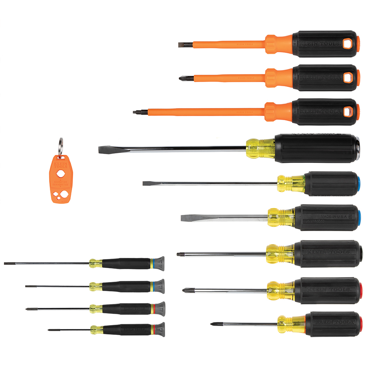 Klein Tools Screwdriver Set, 3/16 Cabinet and #2 Phillips, Cushion-Grip, 2-Piece