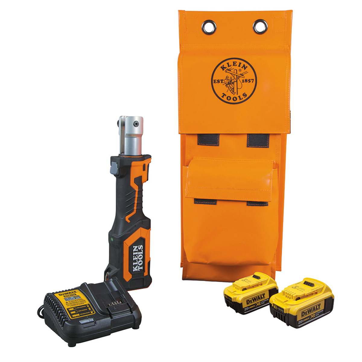Klein Tools Battery-Operated Cutter/Crimper, No Heads, 4 Ah