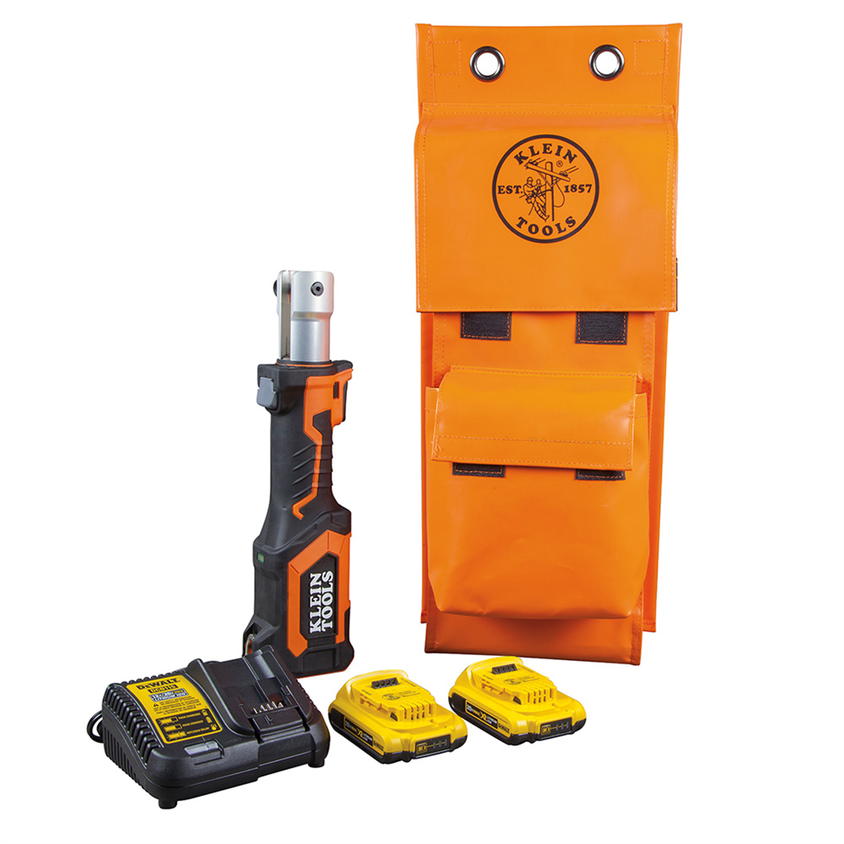 Klein Tools Battery-Operated Cutter/Crimper, No Heads, 2 Ah