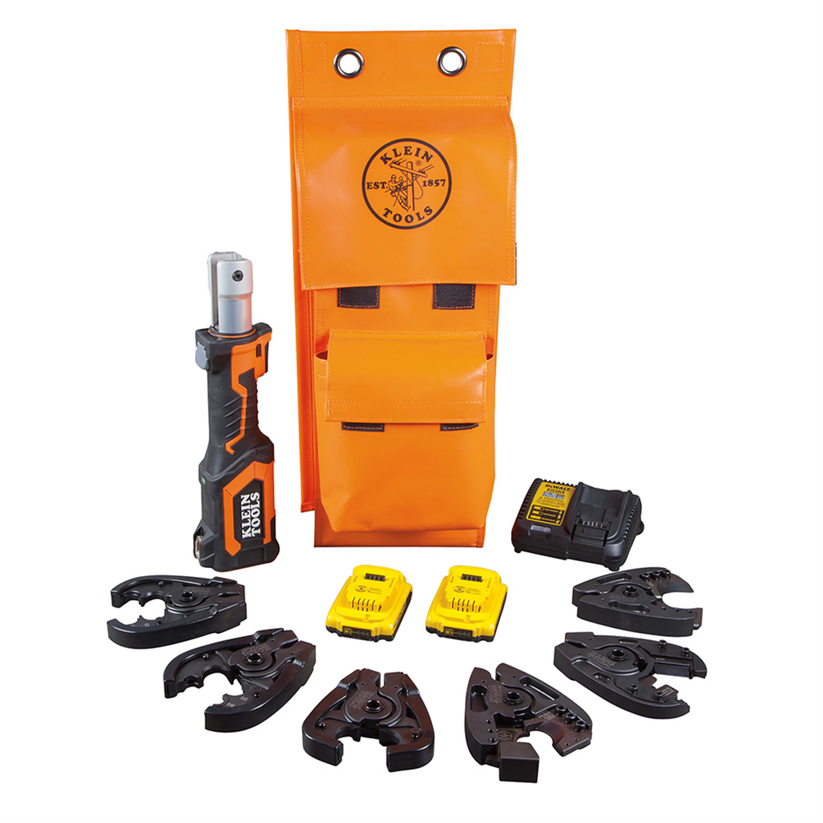 Klein Tools Battery-Operated Cutter/Crimper Kit, 2 Ah