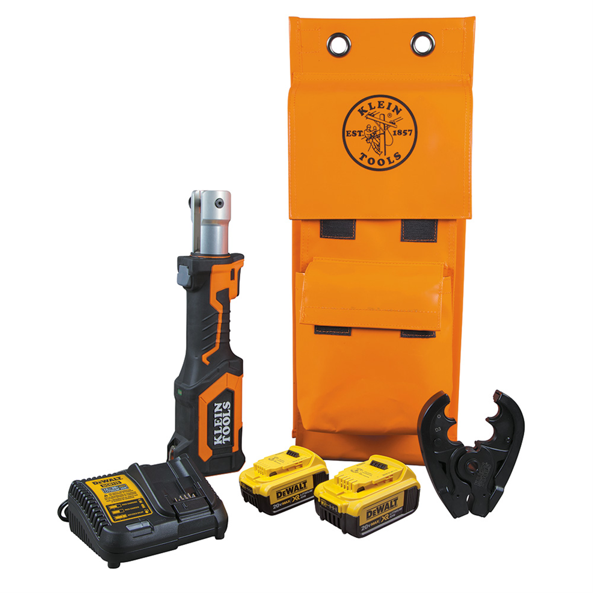 Klein Tools Battery-Operated Crimper, O+ Die Head, 4 Ah