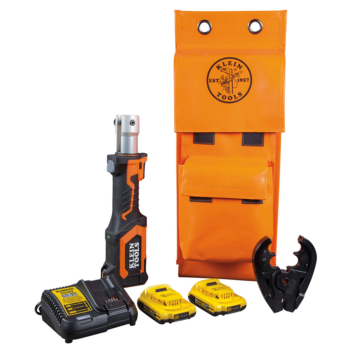 Klein Tools Battery-Operated Crimper, O+ Die Head, 2 Ah