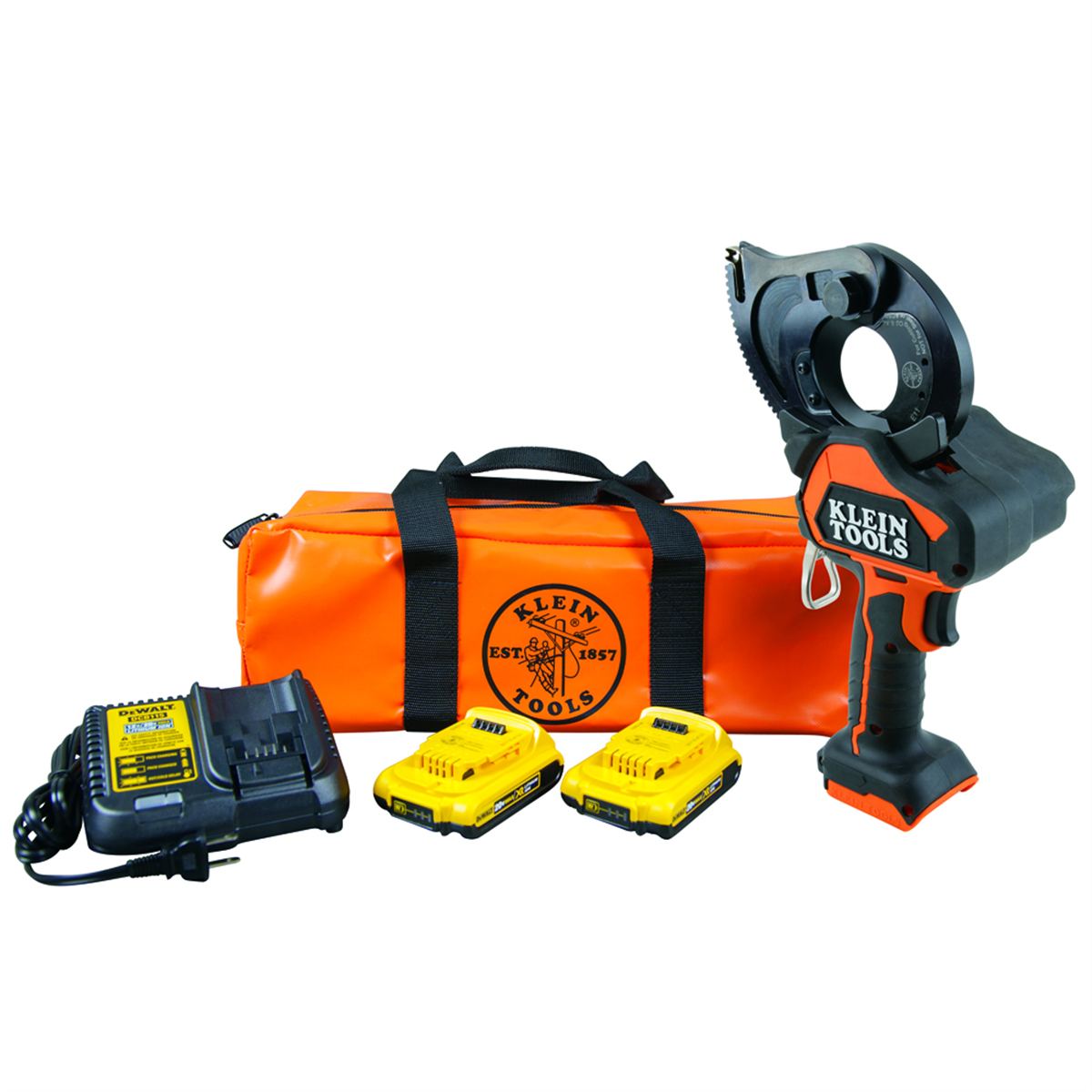 Klein Tools Battery-Operated Cu/Al Closed-Jaw Cutter, 2 Ah