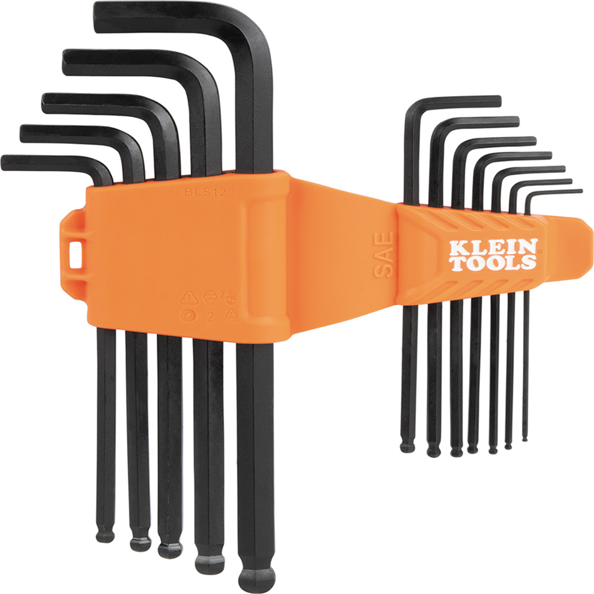 Klein Tools L-Style Ball-End Hex Key Wrench Set, SAE, 12-Piece