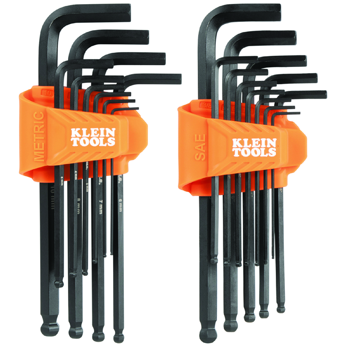 Klein Tools Long Ball End Hex Key Set, SAE and Metric, 22-Piece