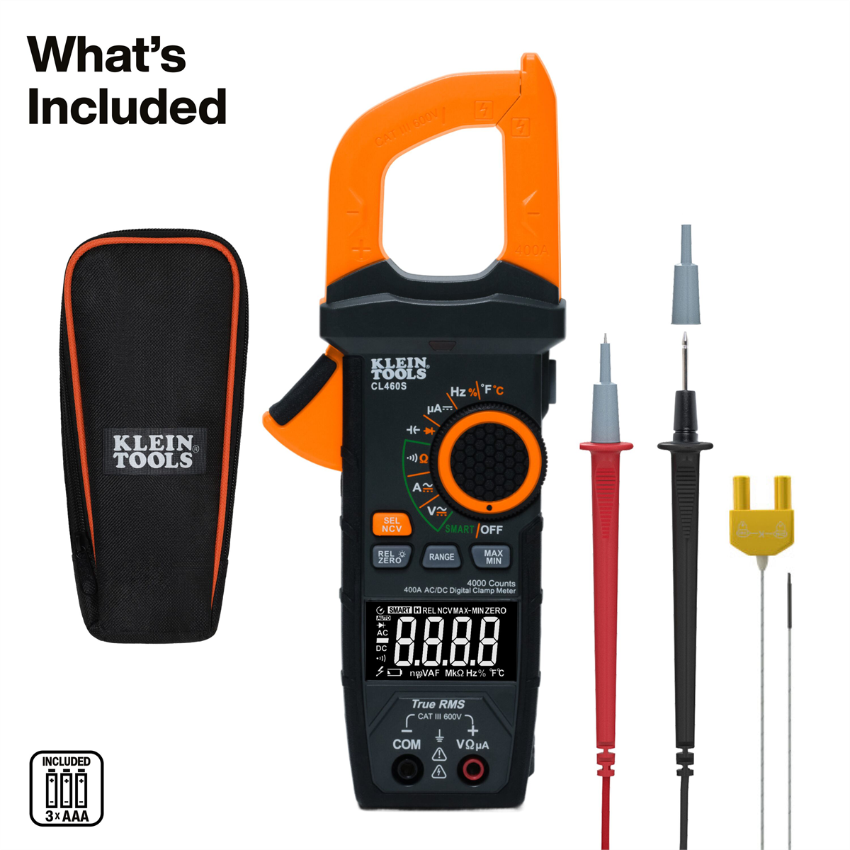 Klein Tools 400A AC/DC Auto-Ranging Smart Digital Clamp Meter