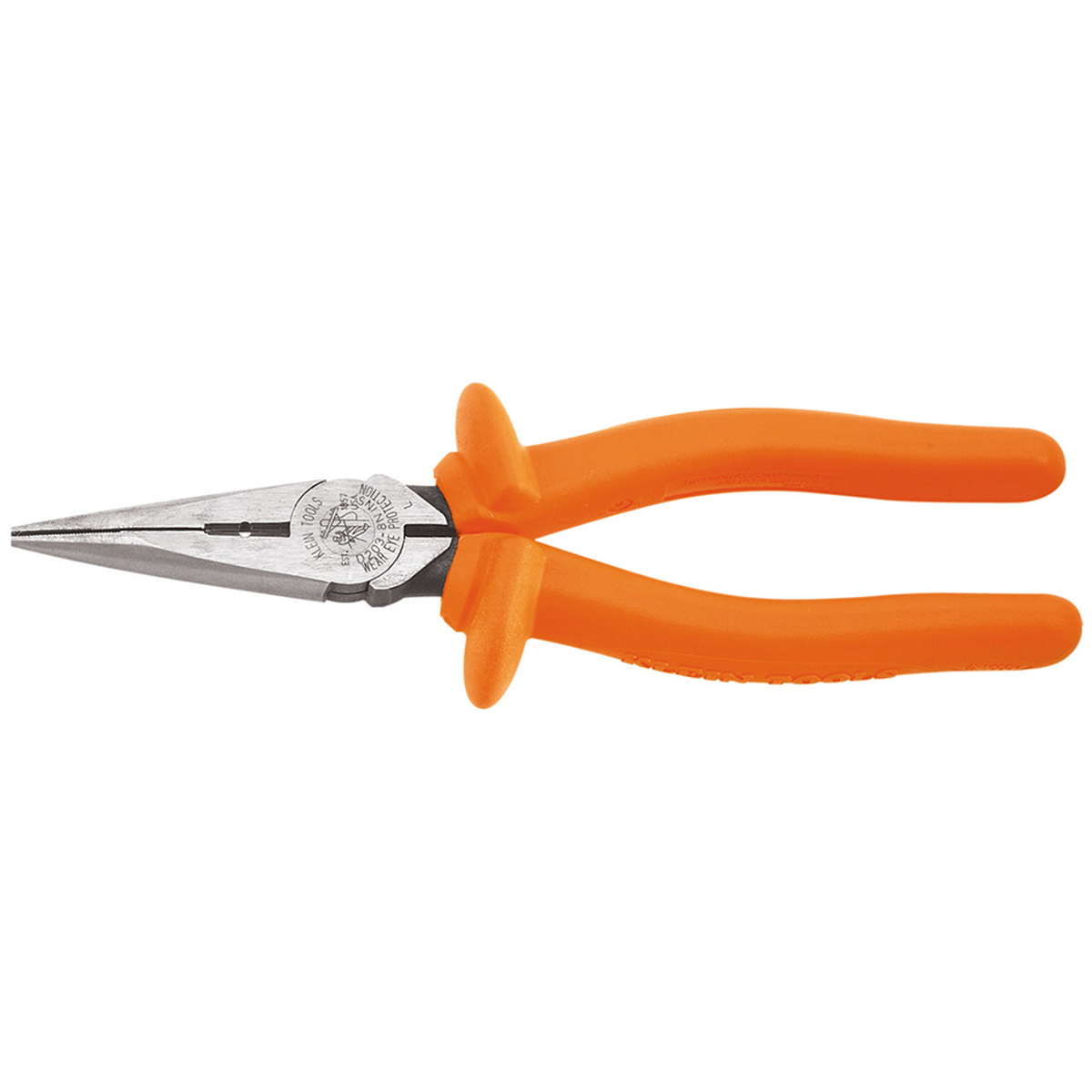 Klein Tools Long Nose Pliers, Insulated, 8-inch