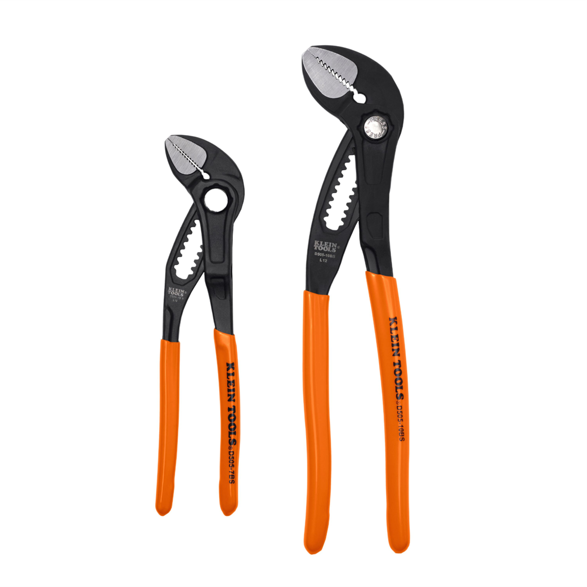 Klein Tools Straight Jaw Quick-Adjust Pump Pliers Set, 2-Piece