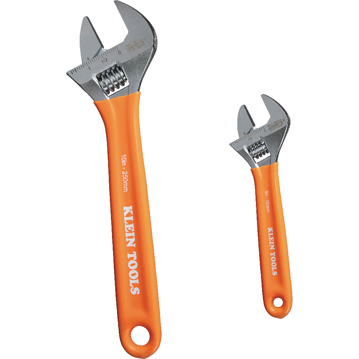 Klein Tools Extra-Capacity Adjustable Wrenches, 2-Piece