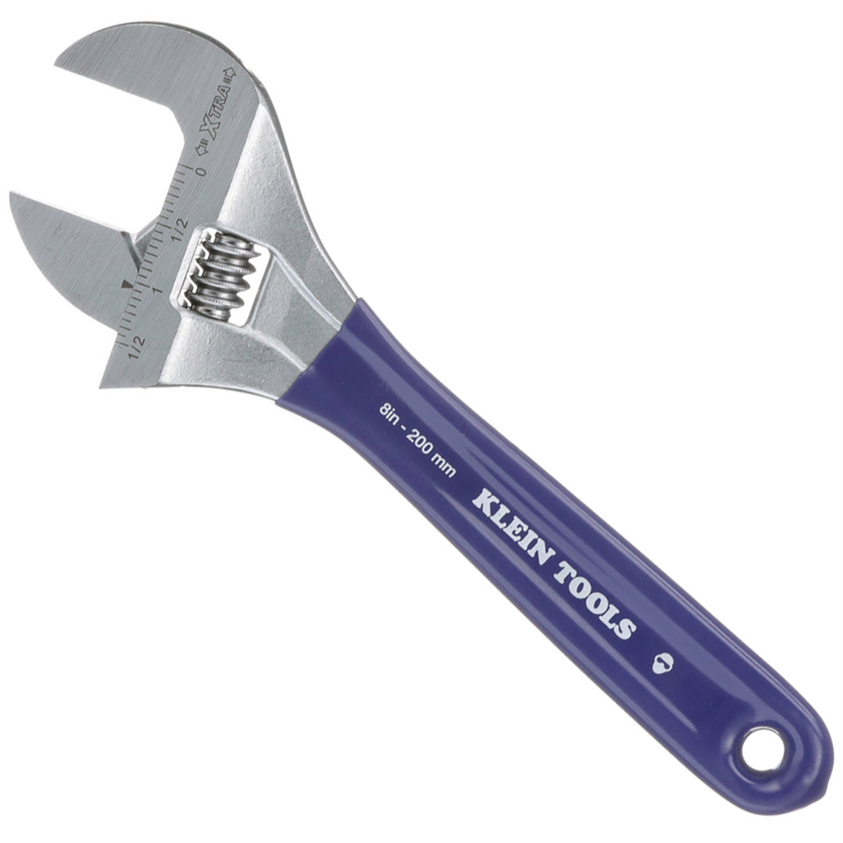 Klein Tools Adjustable Wrench, Extra-Wide Jaw, 8-Inch
