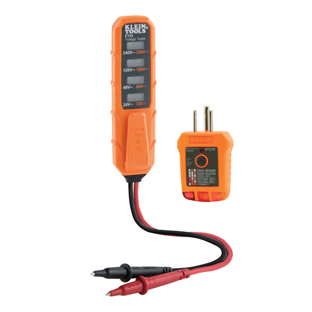 Klein Tools AC/DC Voltage and GFCI Receptacle Outlet Test Kit