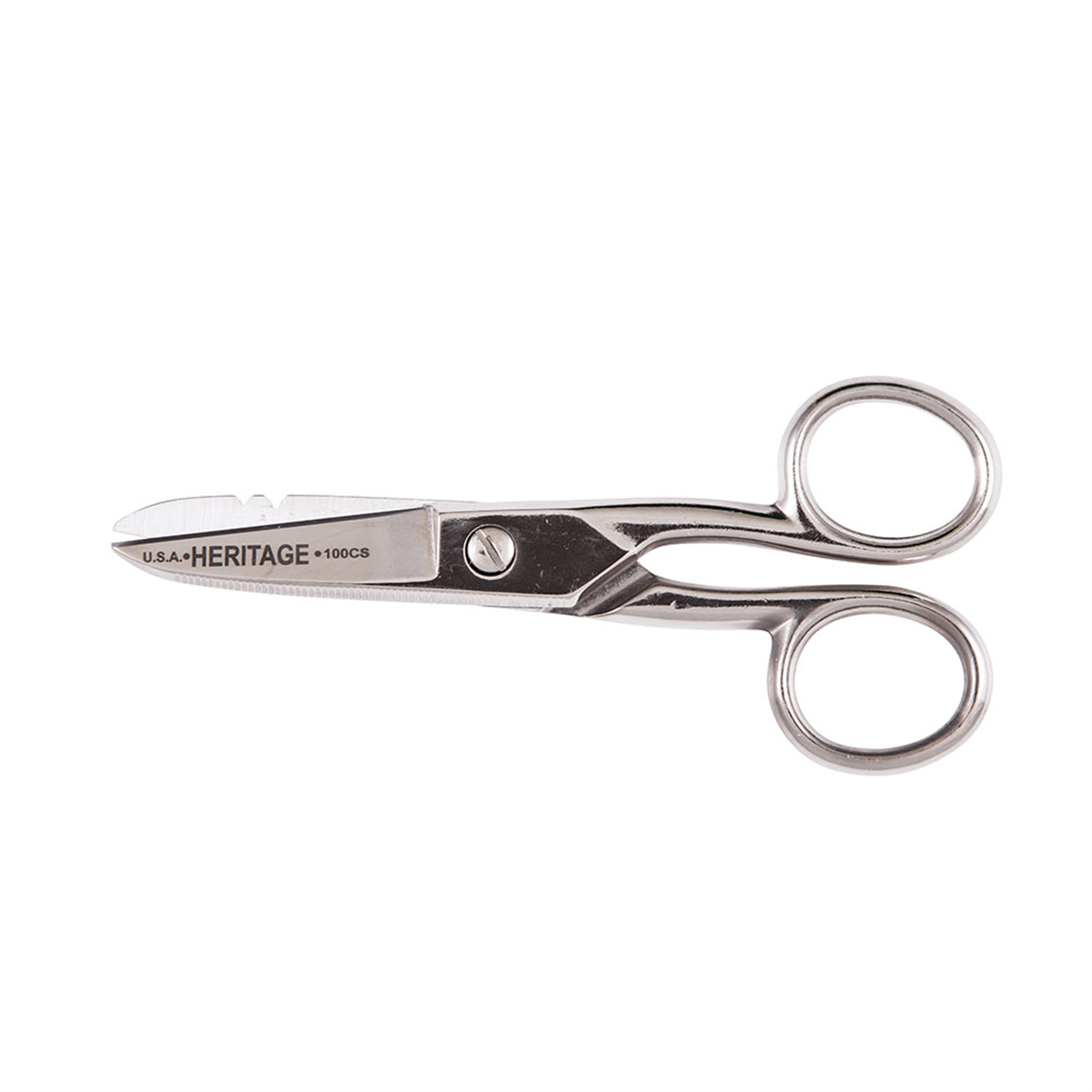 Klein Tools Electrician Scissor, Stripping Notches, Serrated
