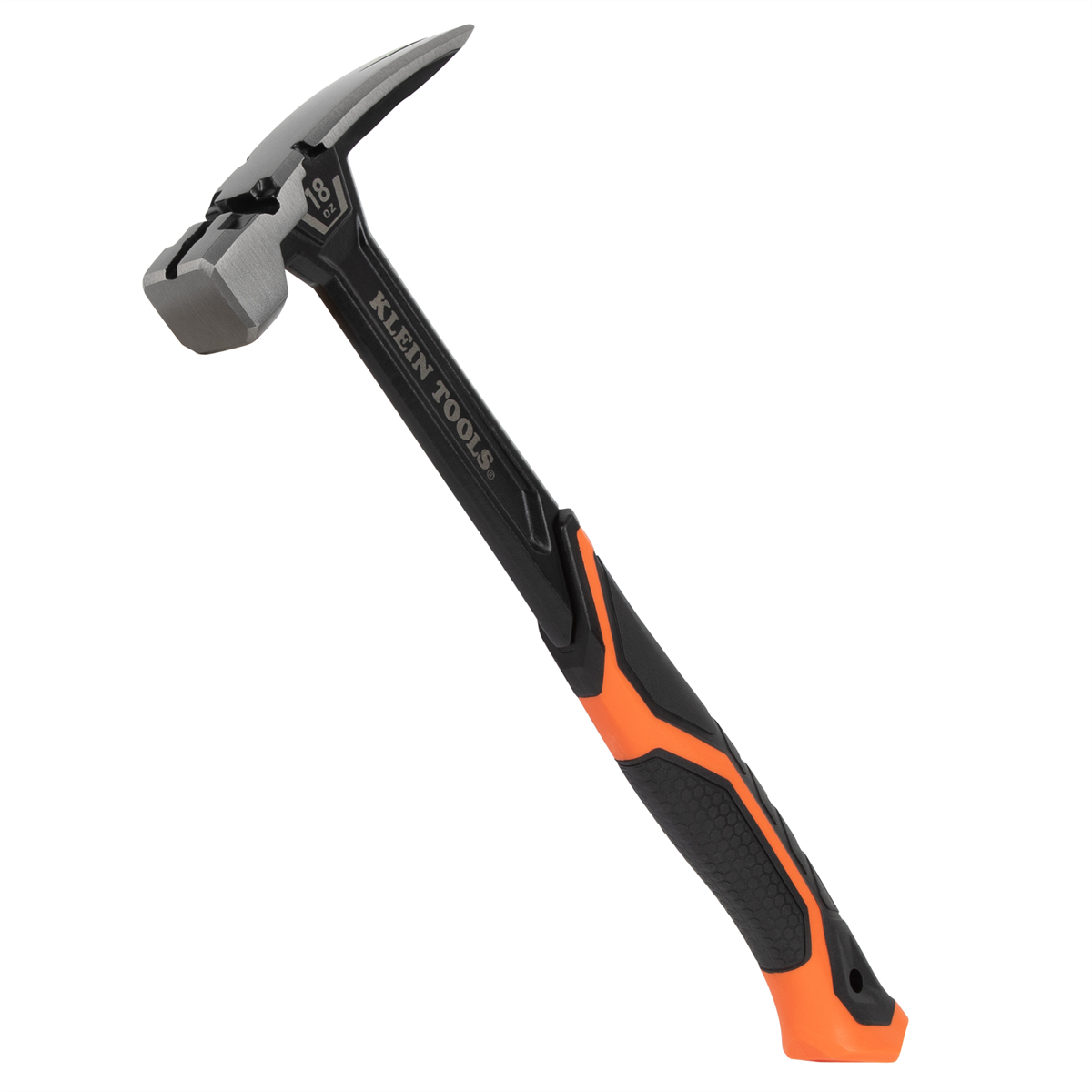 Klein Tools Smooth Face Steel Claw Hammer, 18-Ounce