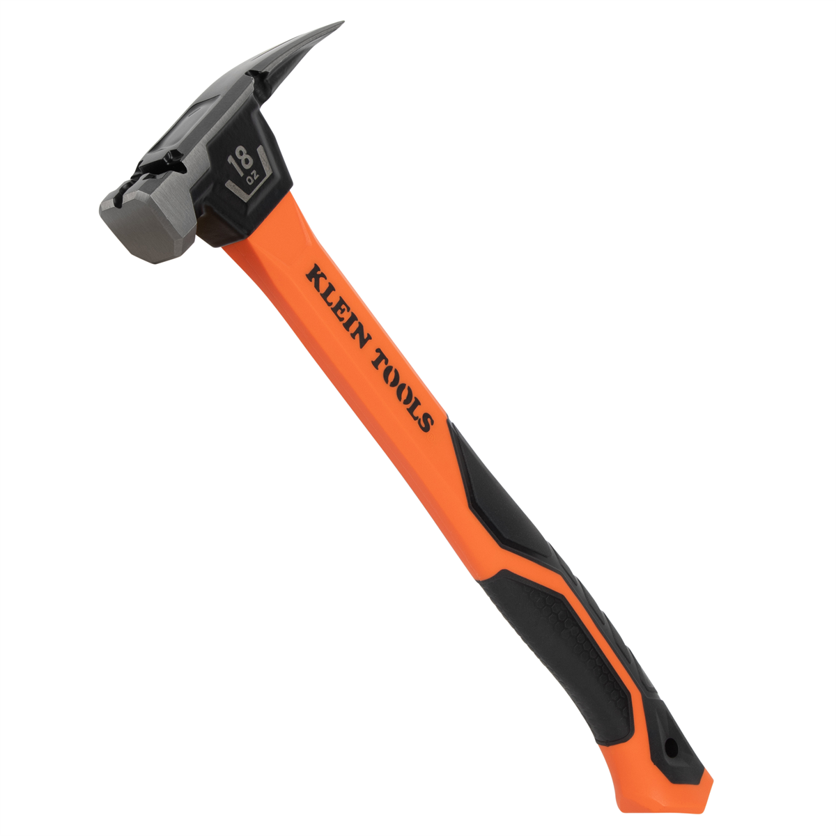 Klein Tools Smooth Face Fiberglass Hammer, 18-Ounce