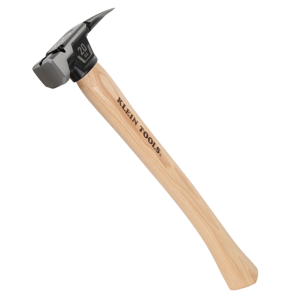 Klein Tools Smooth Face Hickory Handle Hammer, 20-Ounce
