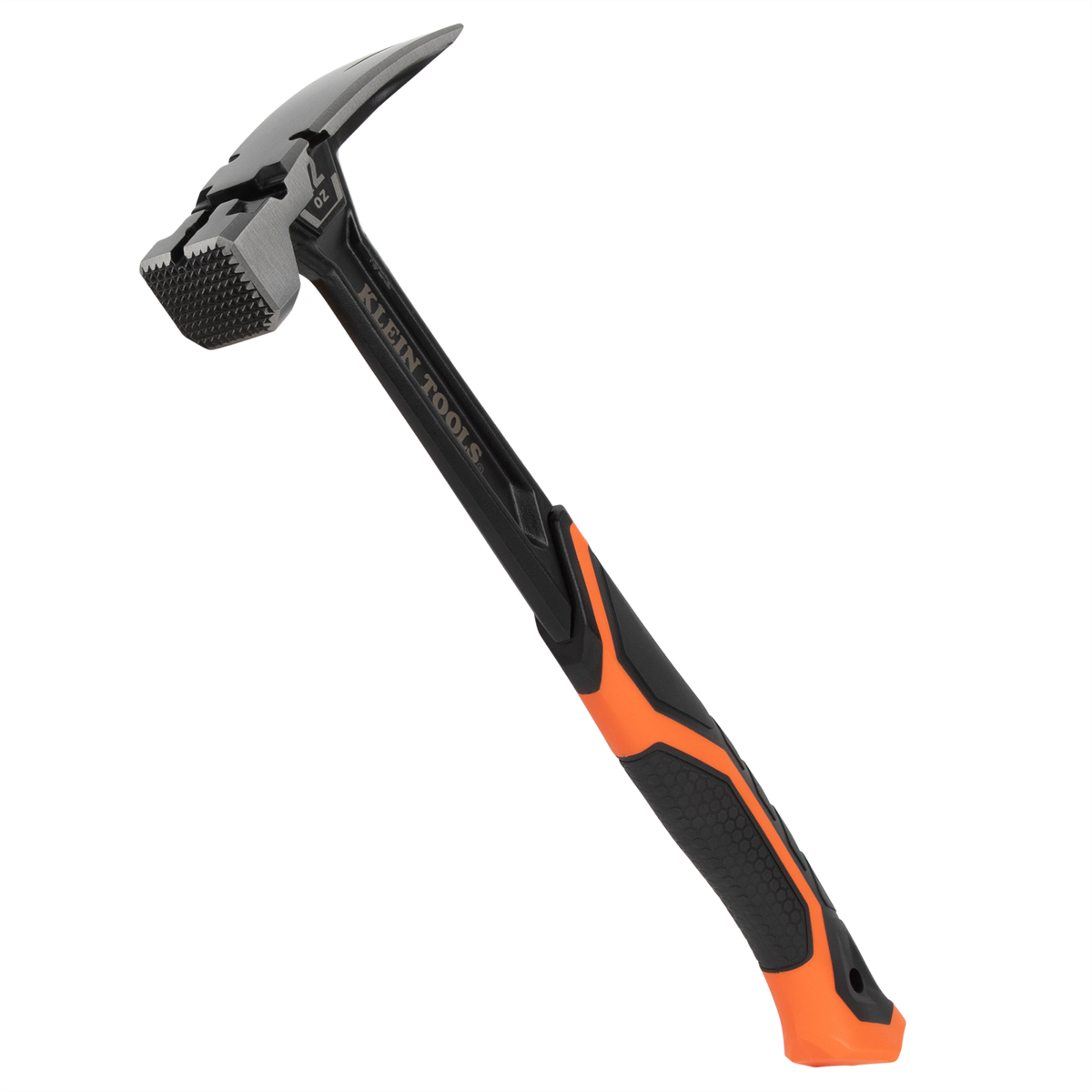Klein Tools Milled Face Steel Claw Hammer, 22-Ounce