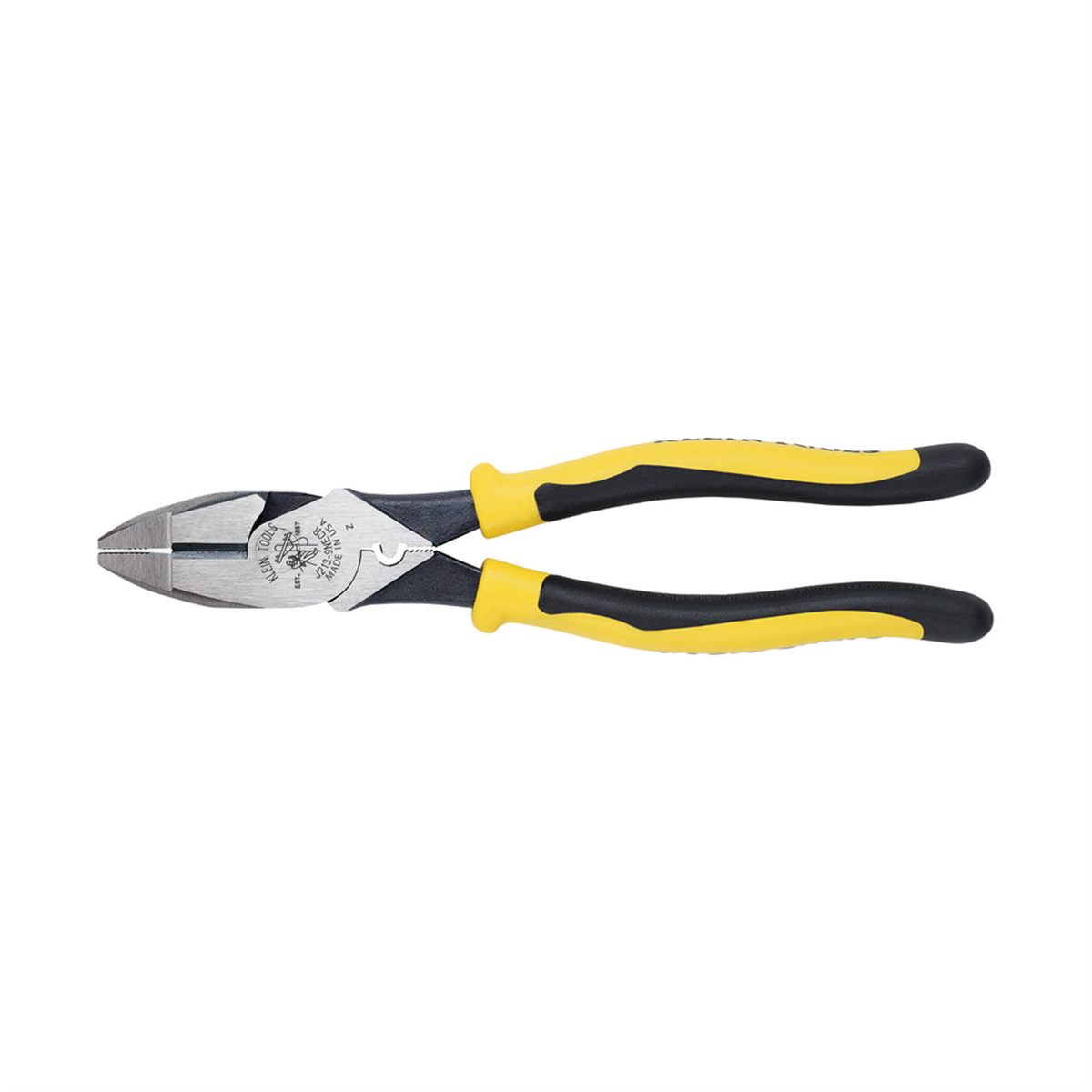 Klein Tools Journeyman&trade; Pliers Connector Crimp Side Cut 9-Inch