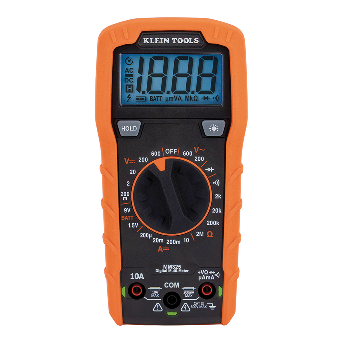 Klein Tools Digital Multimeter, Manual-Ranging, 600V