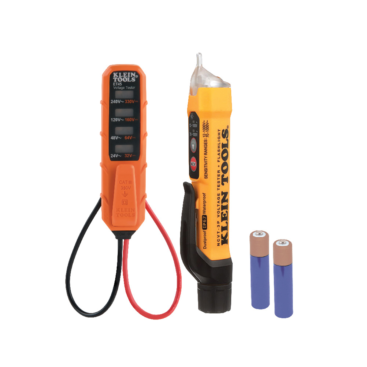 Klein Tools Dual Range NCVT and AC/DC Voltage Tester Electrical Test Kit