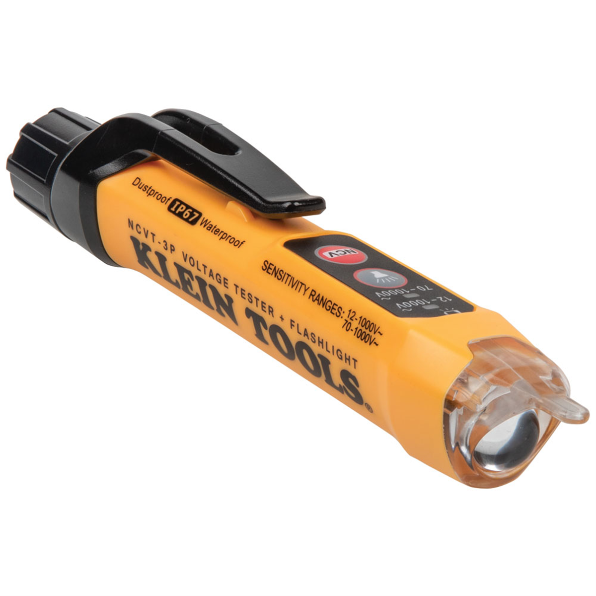 Klein Tools Dual Range Non-Contact Voltage Tester with Flashlight, 12 to 1000V AC