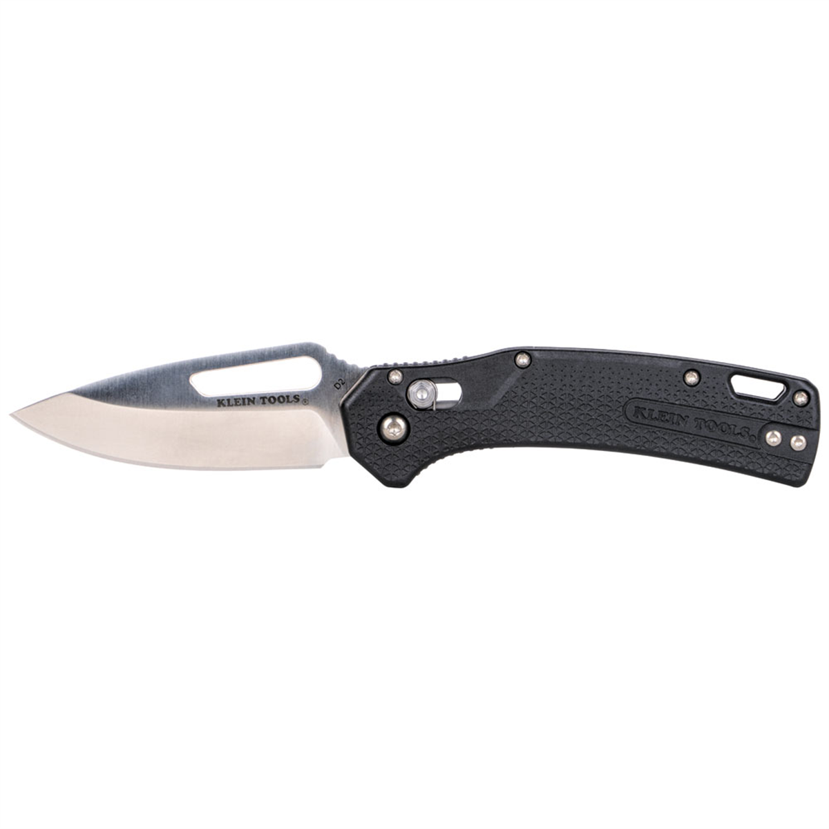 Klein Tools KTO Resurgence Knife, Drop Point Blade, Black Handle