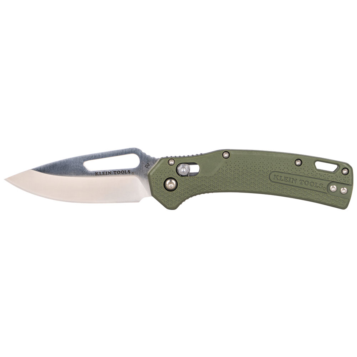 Klein Tools KTO Resurgence Knife, Drop Point Blade, Moss Green Handle