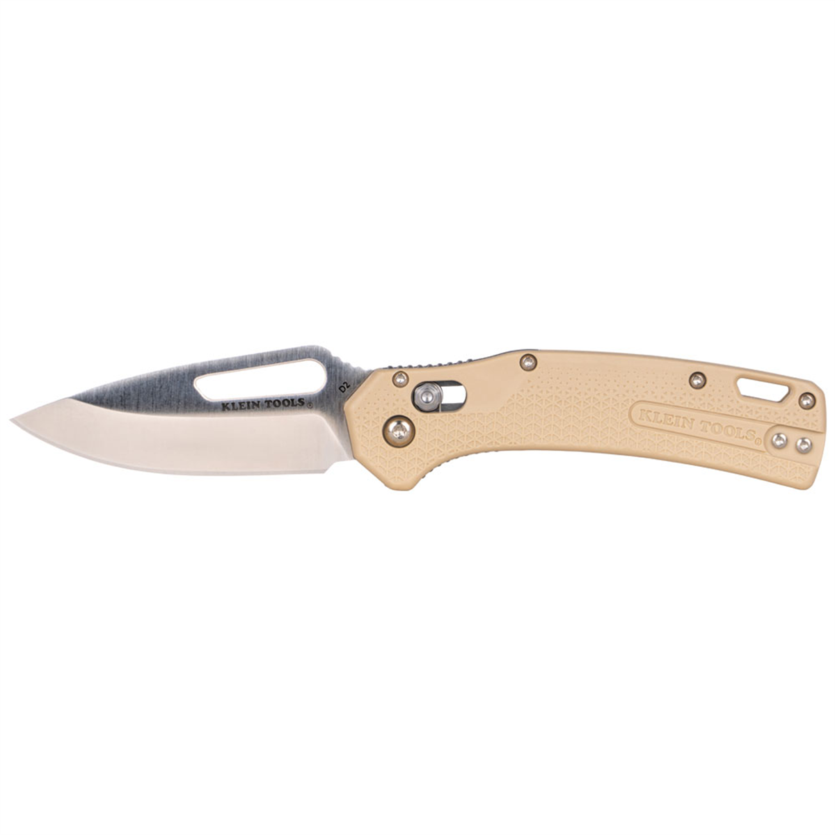 Klein Tools KTO Resurgence Knife, Drop Point Blade, Sand Handle