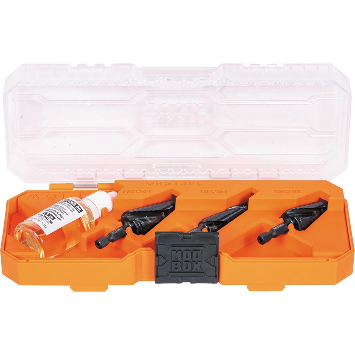 Klein Tools Premium All Purpose Quick Release Step Bit Kit, 3 Piece