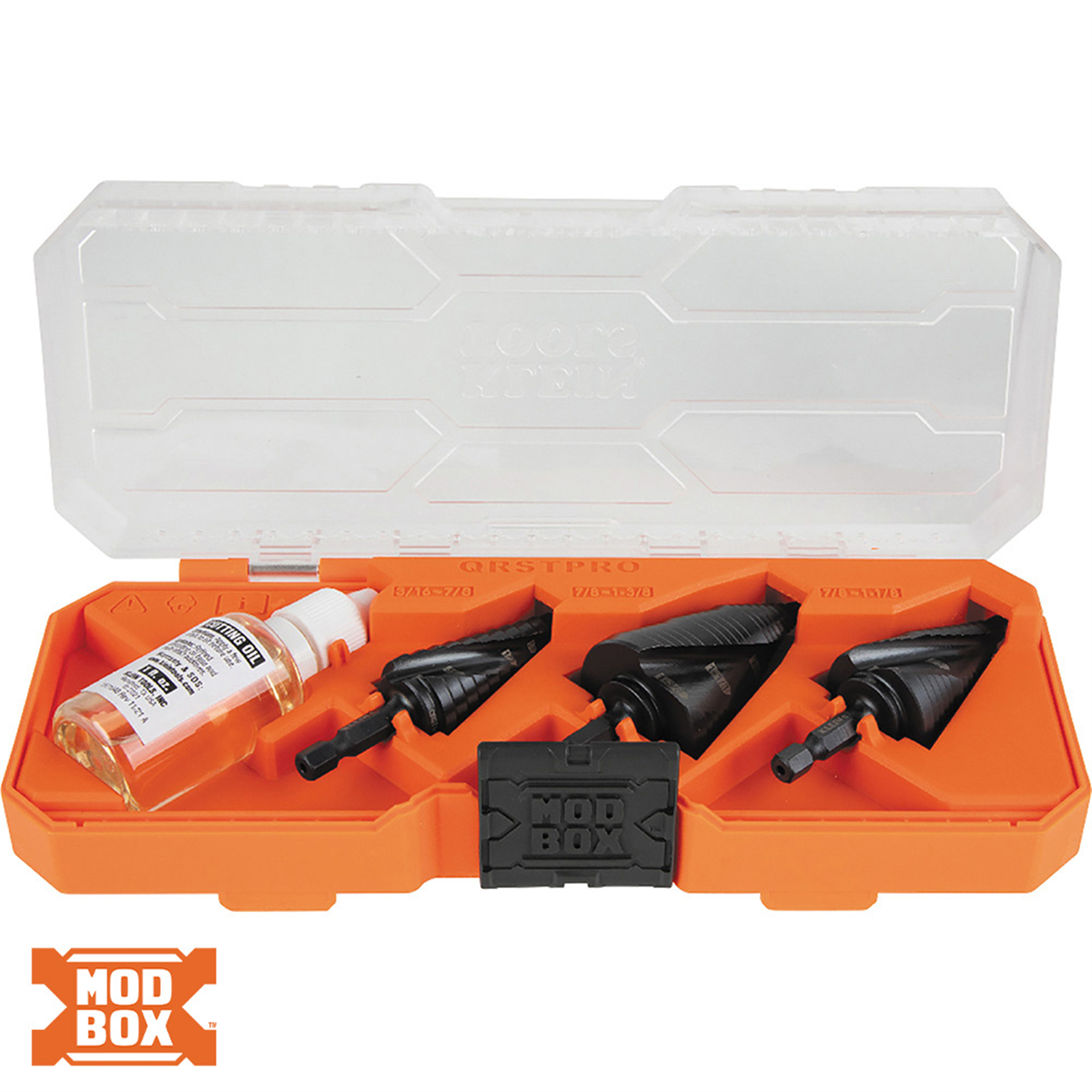 Klein Tools Premium Electrician's Quick Release Step Bit Set, 3 Piece