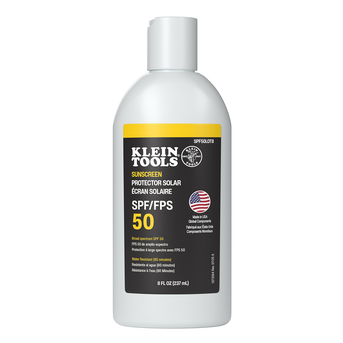 Klein Tools Sunscreen Lotion, Broad Spectrum SPF 50, 8 FL oz, 12-Pack