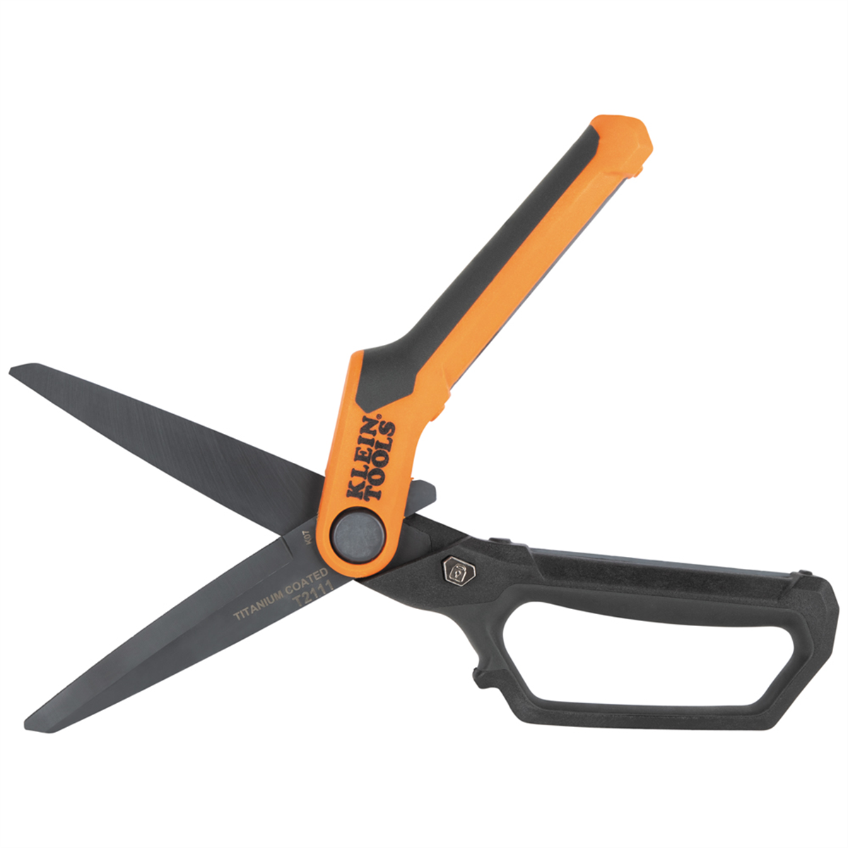 Klein Tools Titanium-Coated High-Leverage Professional Shears, 10-Inch