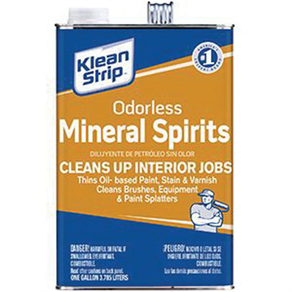 Klean Strip QKSP94005 Odorless Mineral Spirits, 1 qt Can, Light Yellow