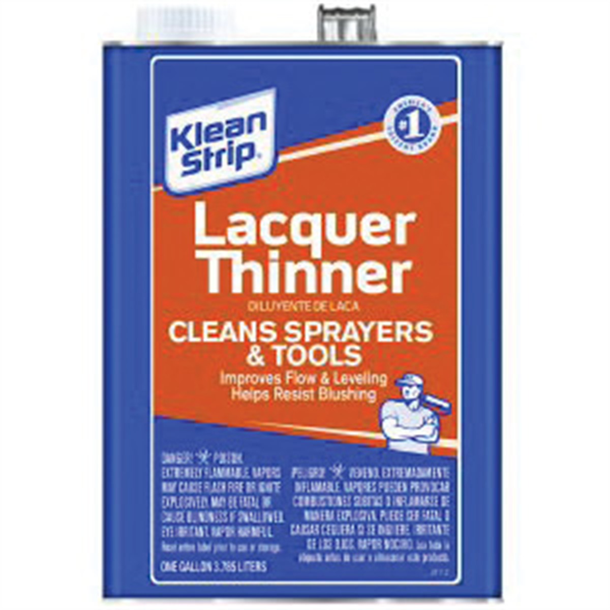 Klean Strip QML170 Lacquer Thinner, 1 qt Can, Water White