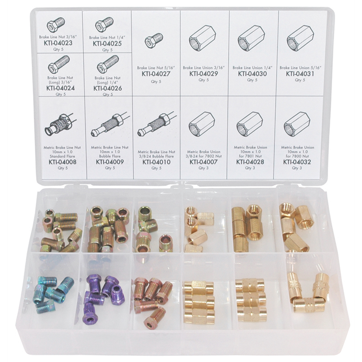 K Tool International 64 PC BRAKE LINE FITTING KIT