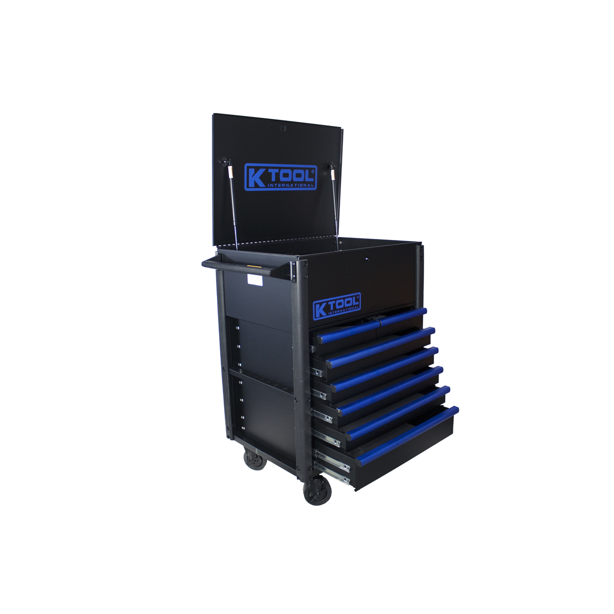 K Tool International 6 Drawer Service Cart Black / Blue