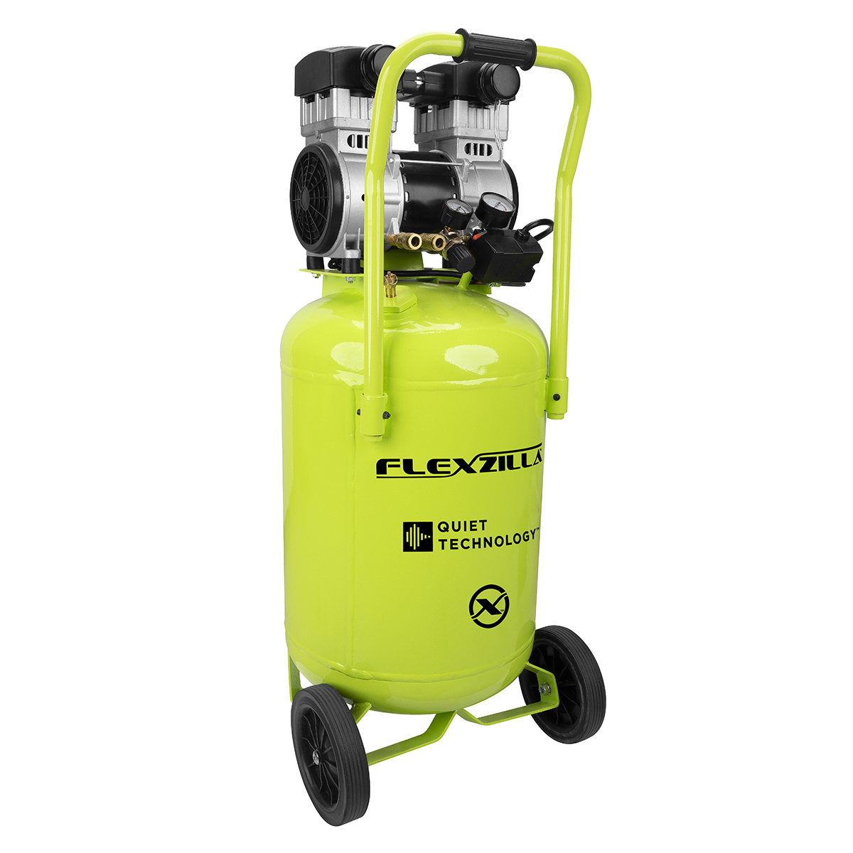 Legacy Manufacturing Flexzilla Air Compressor with Quiet Technology, Portable, 2 HP, 20 Gallon, Industrial Grade Pump