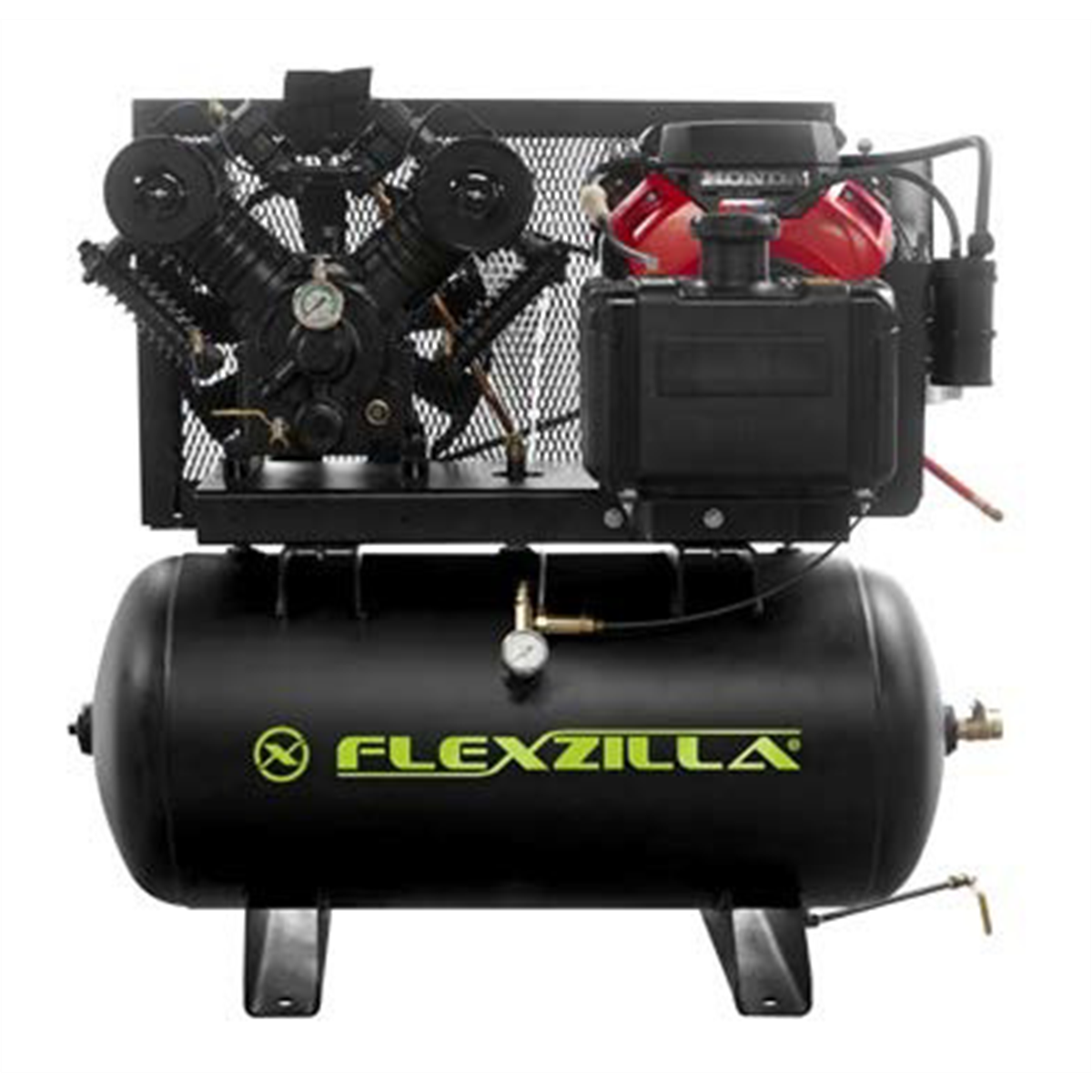 Flexzilla Flexzilla Gas Driven Stationary Air Compressor 18hp, 60 Gal, 4 Cyl W/electric Start & Truck Mount