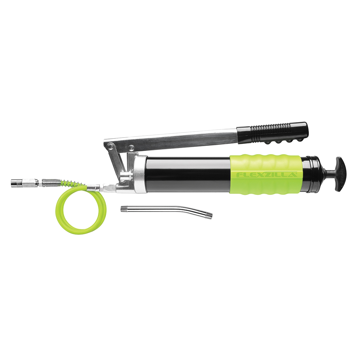 Legacy Manufacturing Flexzilla Heavy Duty Lever Action Grease Gun with Angled Extension and Flexible Grease Hose