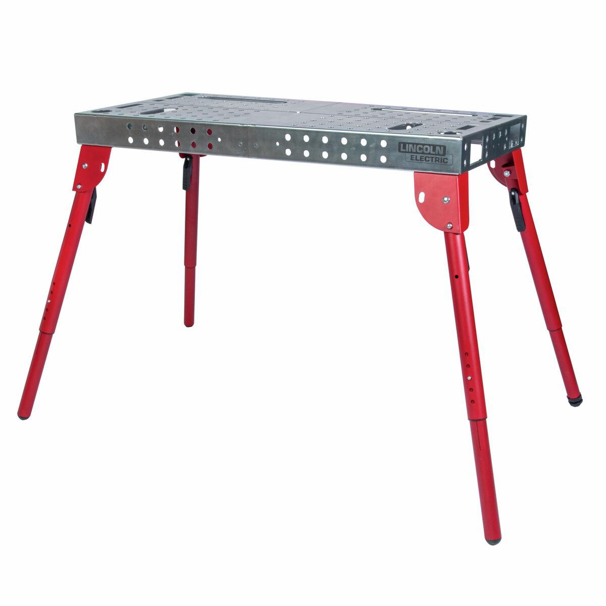 Lincoln Electric 44 in. x 21 in. Adjustable Height Portable Folding Welding Table and Workbench