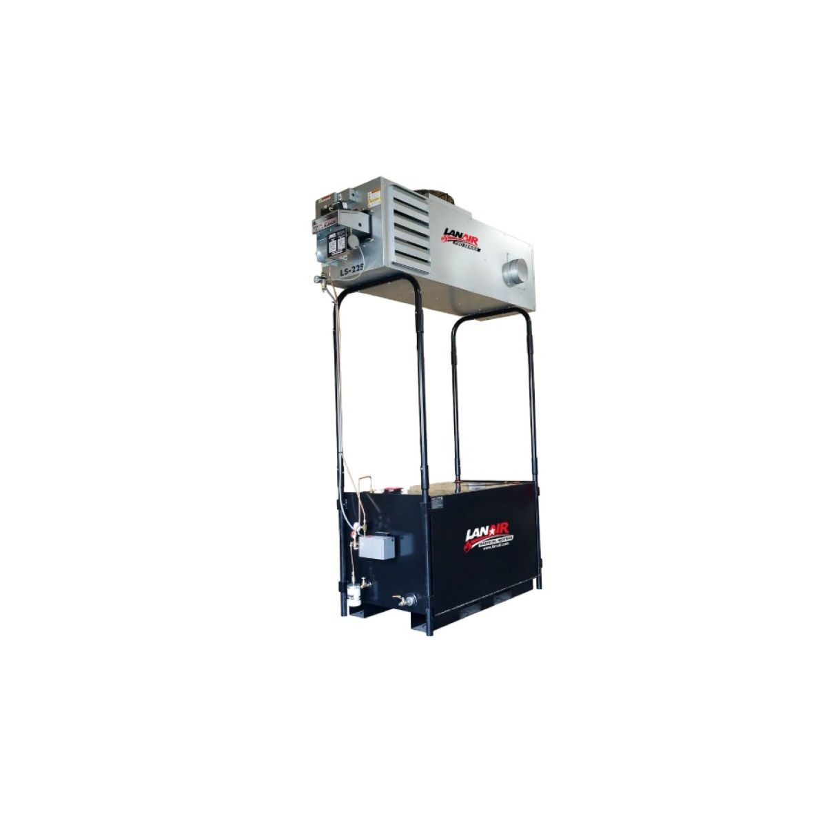 Lanair Products LS-225 WASTE OIL HEATER ROOF WITH 250 GALLON TANK MOUNTED