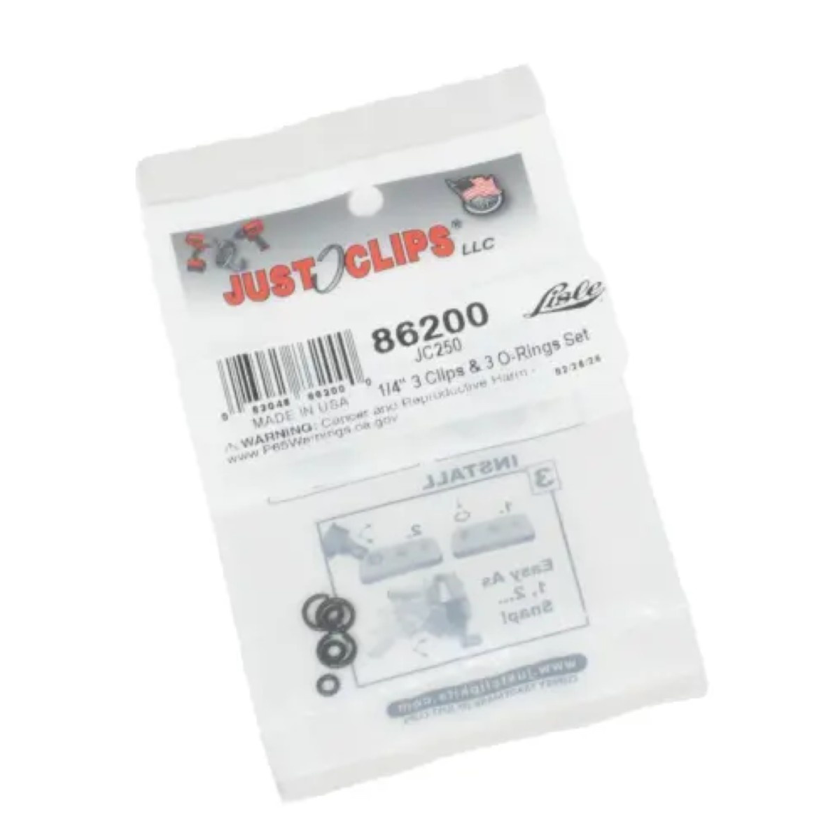 Lisle JC2505 1/4-inch 3 Clips & 3 O-Rings, 5 Pack