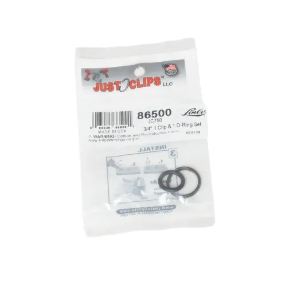 Lisle JC750 3/4-inch 1 Clip & 1 O-Ring Set