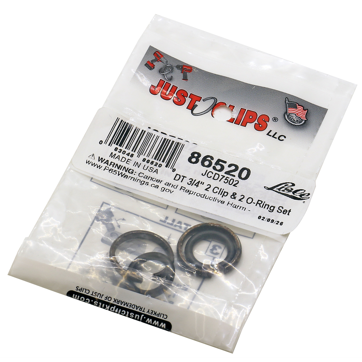 Lisle DT 3/4-inch 2 Clip & 2 O-Ring Set