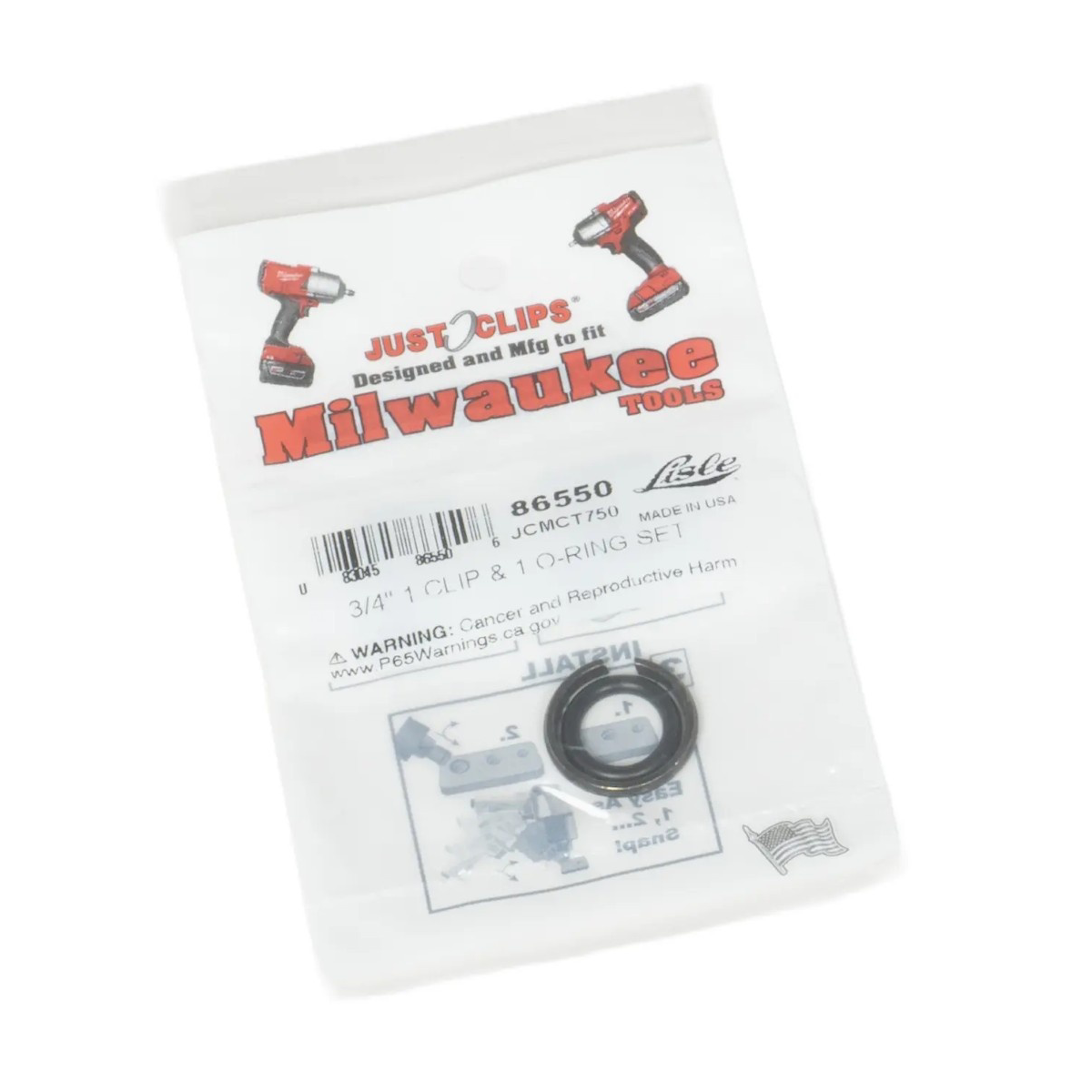 Lisle JCMCT750 3/4-inch 1 Clip & 1 O-Ring Set
