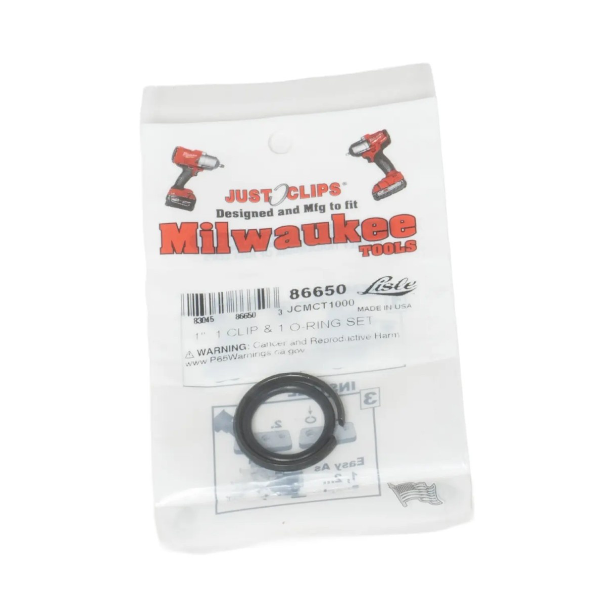 Lisle JCMCT1000 1-inch 1 Clip & 1 O-Ring Set