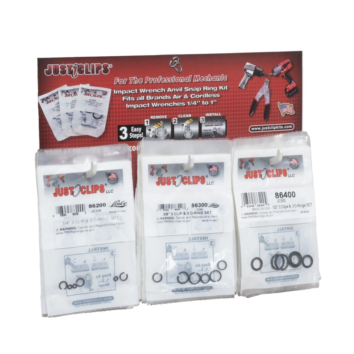 Lisle JCSRD JC 5X1/4 12X3/8 12X1/2 3 Hook CB