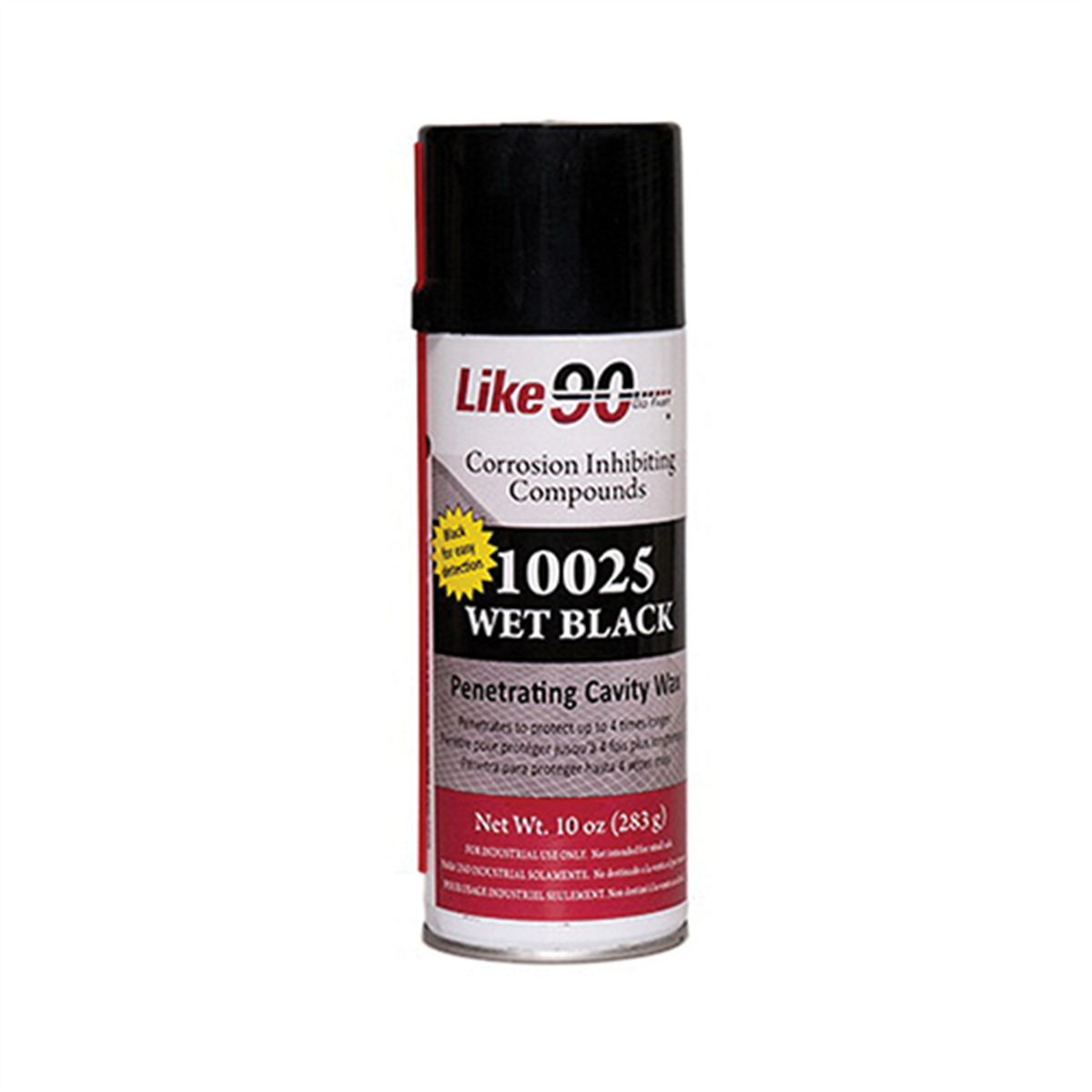 Like 90 10025 CIC Wet Black Penetrating Cavity Wax, 10 oz Aerosol Can, Black